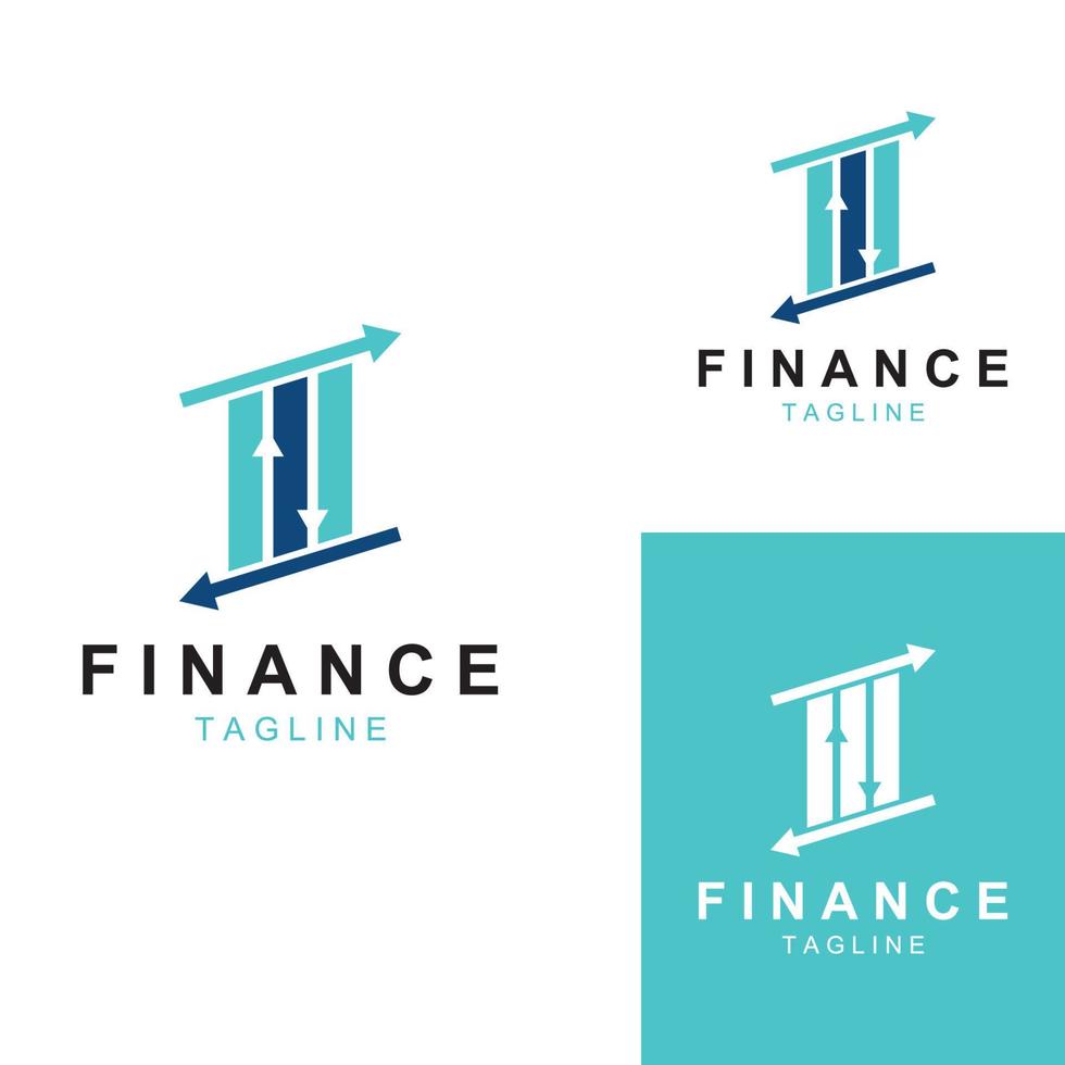 financieel bedrijf logo of financieel grafisch logo.logo voor financieel bedrijf resultaten gegevens.met icoon ontwerp vector sjabloon illustratie.