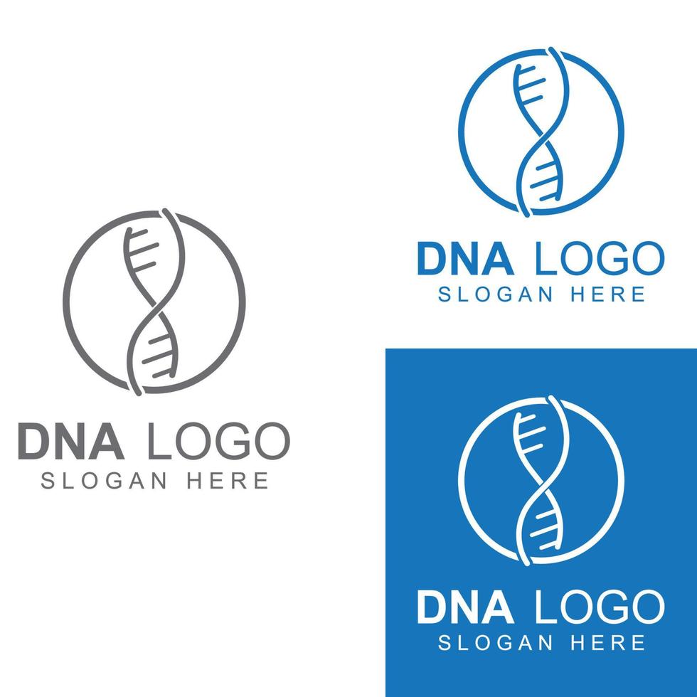 dna-vectorlogo. modern medisch logo, met vectorillustratiesjabloonontwerp vector