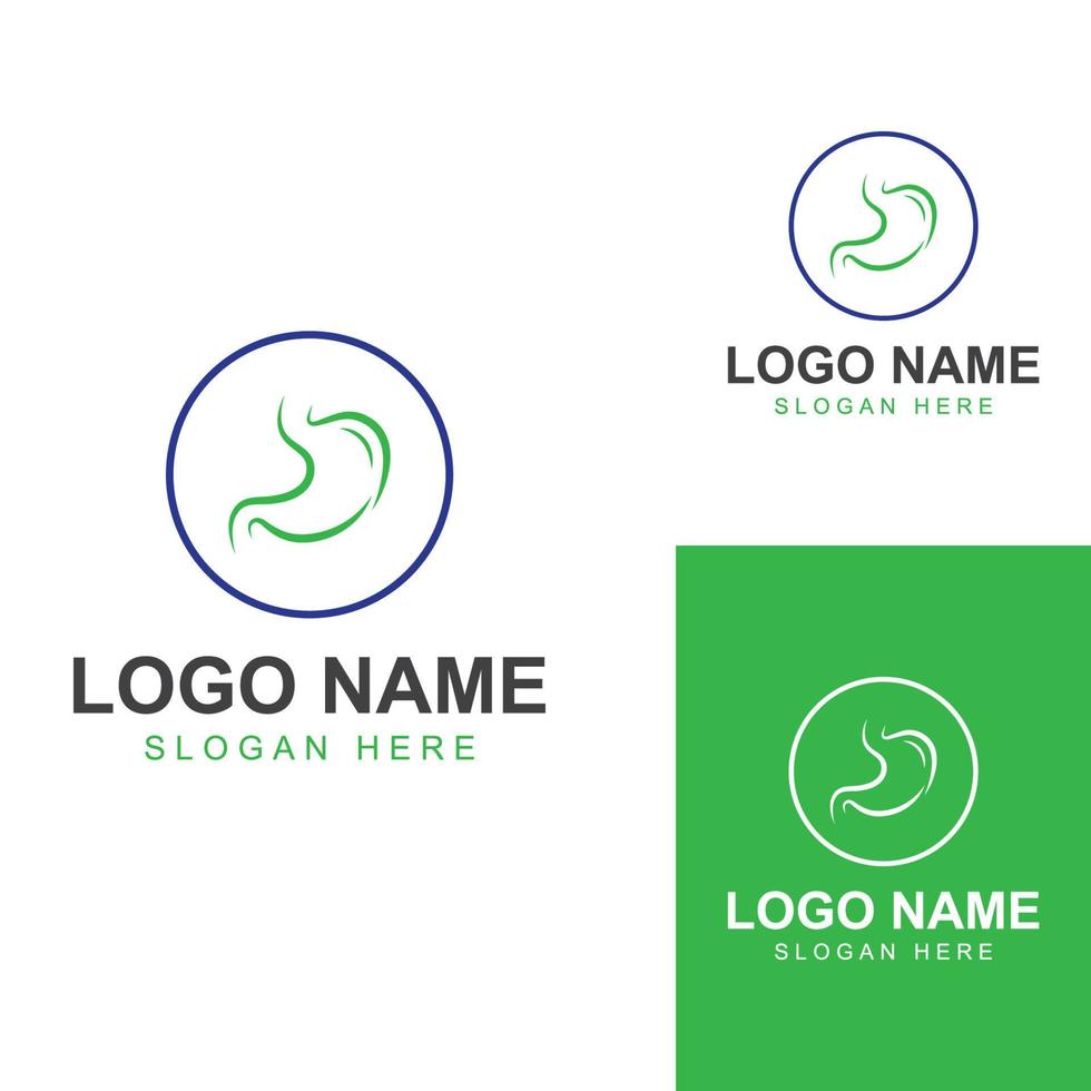maaggezondheid en maagverzorging logo ontwerp pictogram vector sjabloon