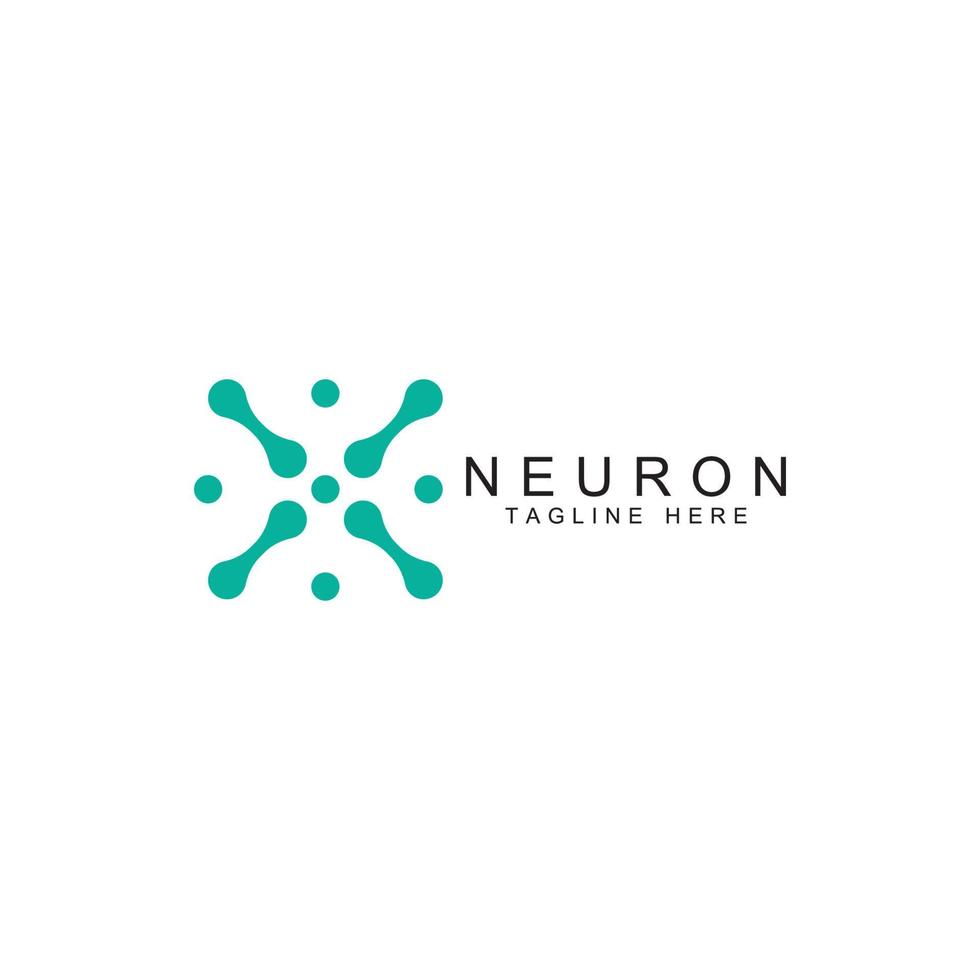 neuron logo of zenuw cel logo met concept vector illustratie sjabloon.