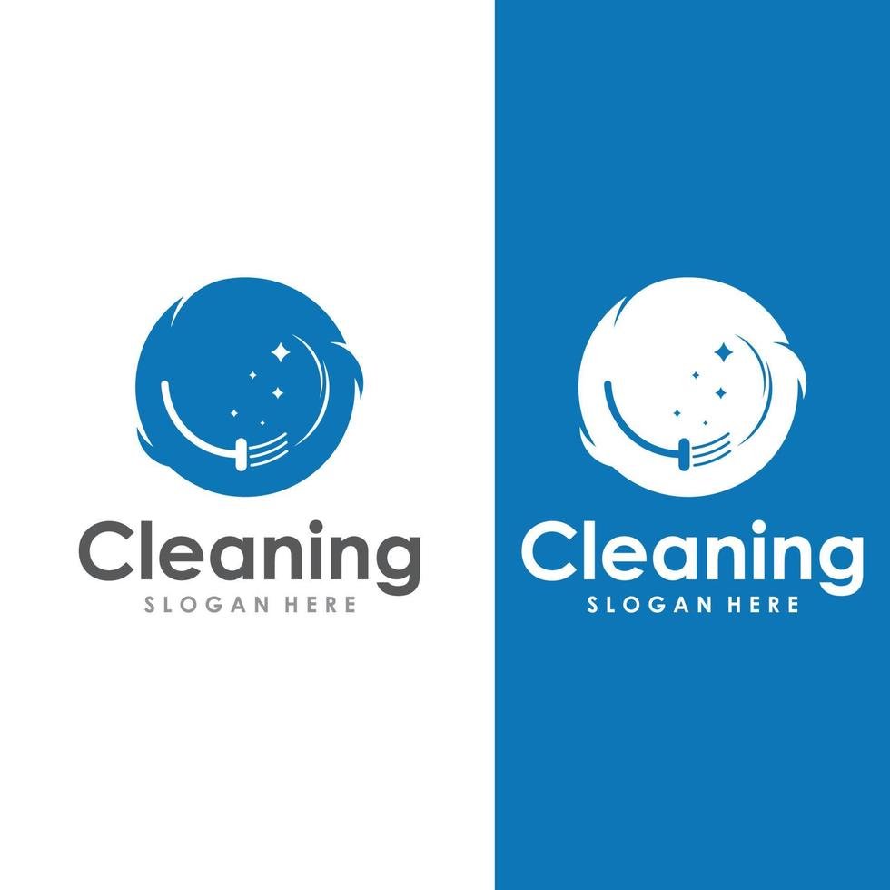 schoonmaak logo, schoonmaak bescherming logo en huis schoonmaak logo.met een sjabloon illustratie vector ontwerp concept.