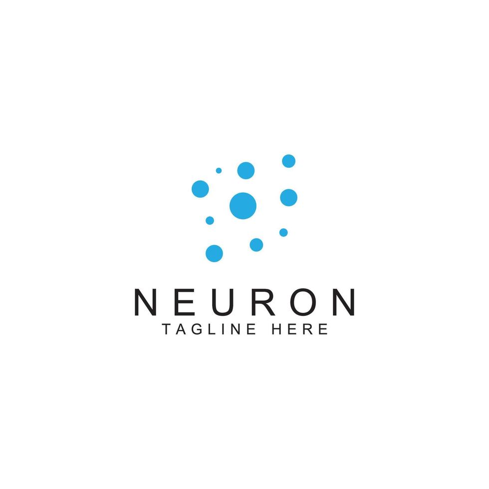 neuron logo of zenuw cel logo met concept vector illustratie sjabloon.