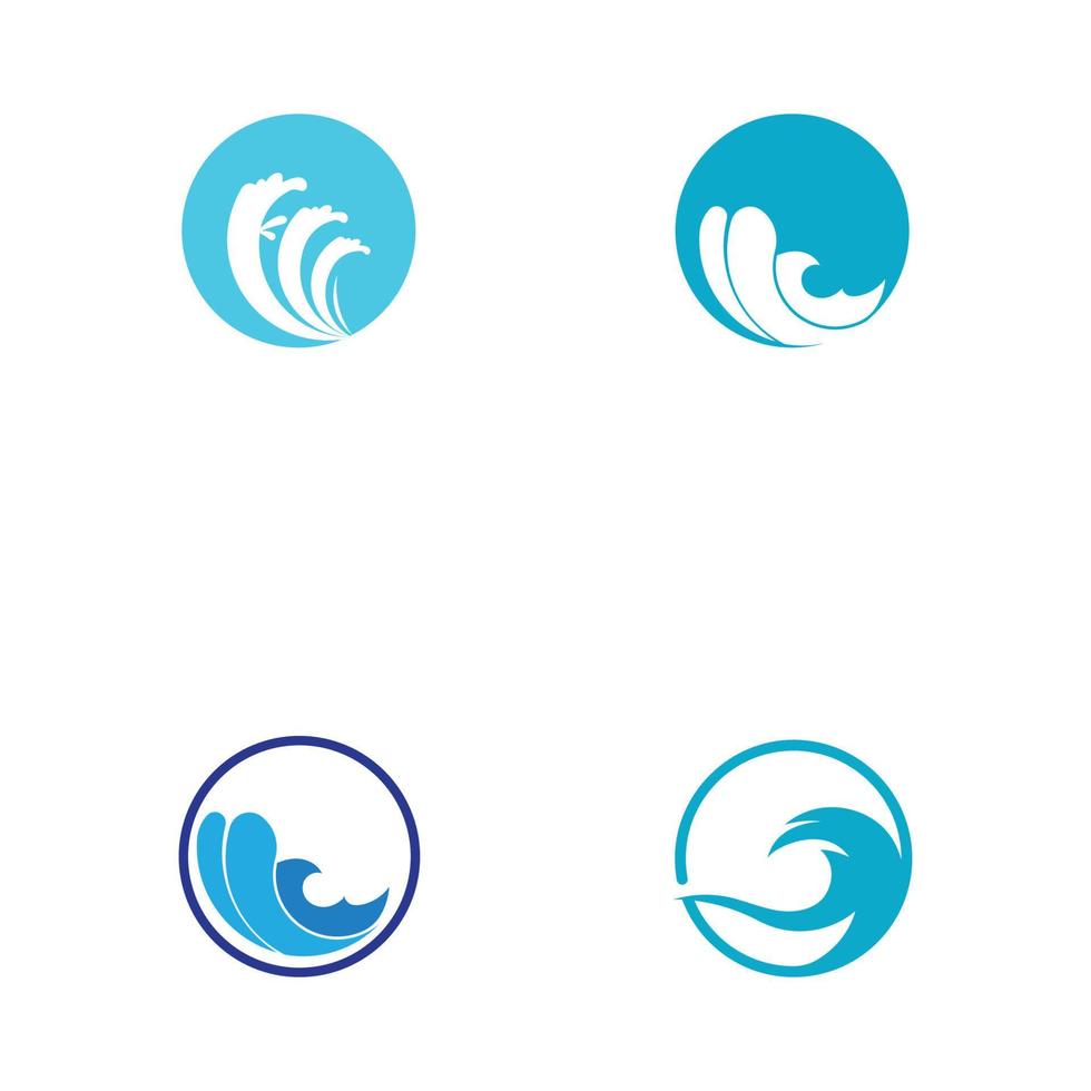 Golf water strand blauw water logo vector