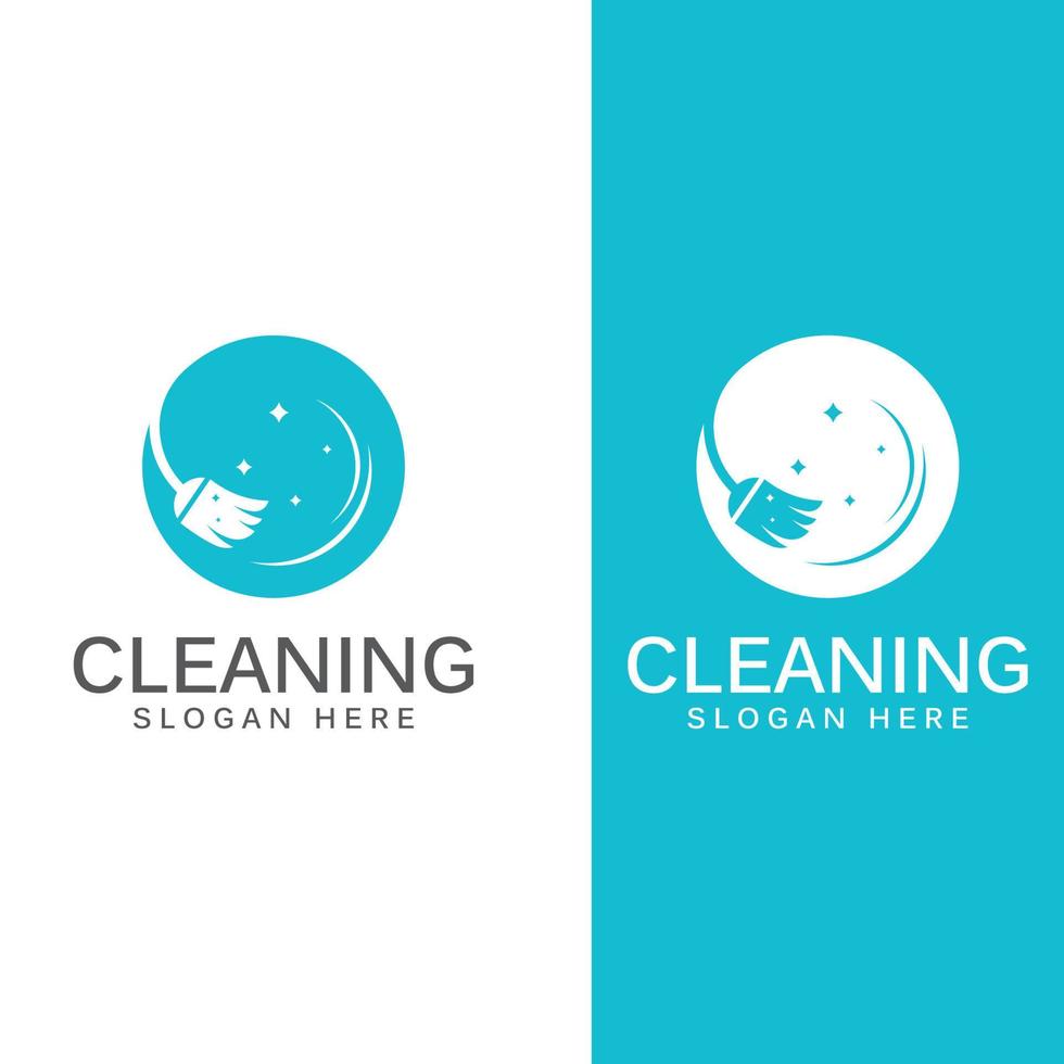 schoonmaak logo, schoonmaak bescherming logo en huis schoonmaak logo.met een sjabloon illustratie vector ontwerp concept.