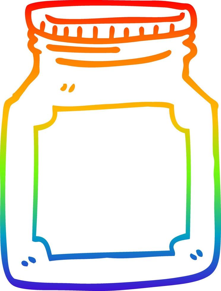 regenboog helling lijn tekening tekenfilm leeg pot vector