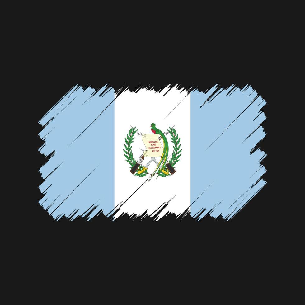 vlagborstel van Guatemala. nationale vlag vector