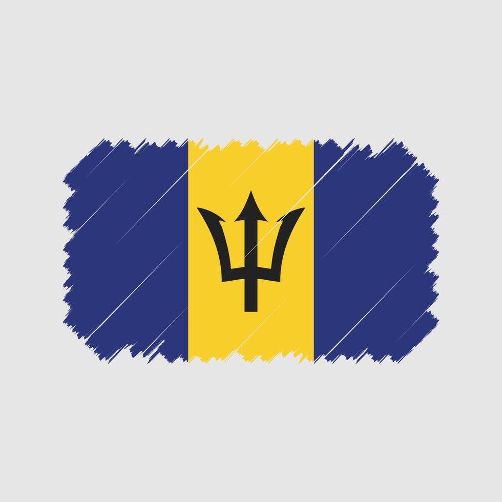 barbados vlag borstel vector. nationale vlag vector