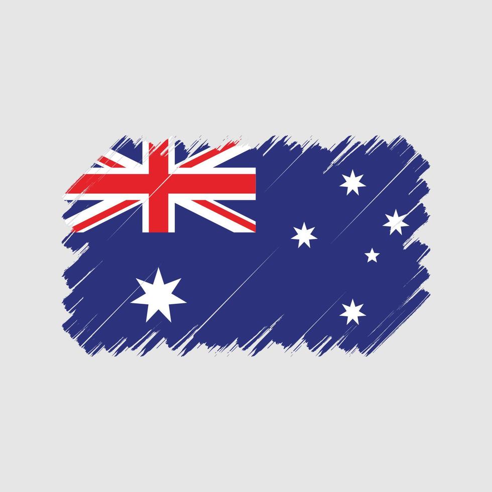 Australische vlagborstel. nationale vlag vector