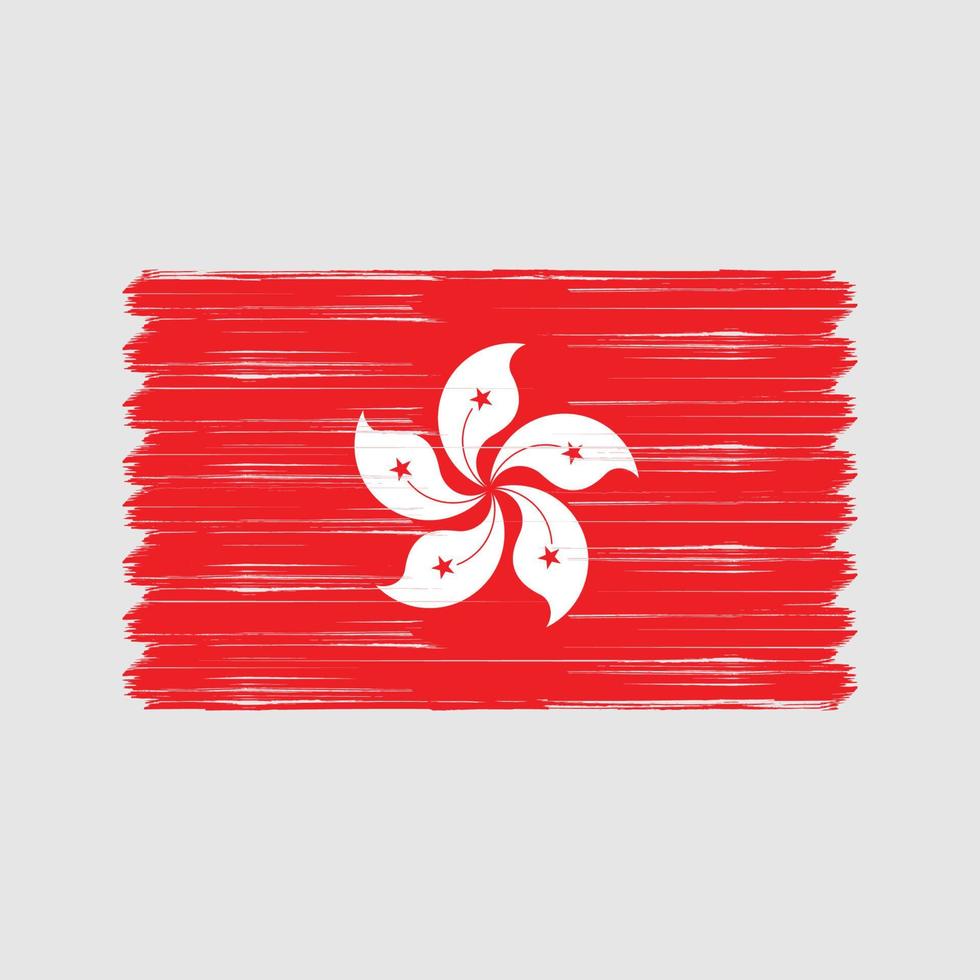 hong kong vlag borstel. nationale vlag vector