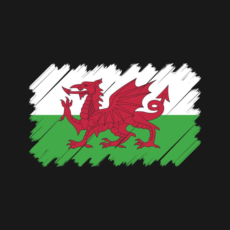 wales vlag vector. nationale vlag vector