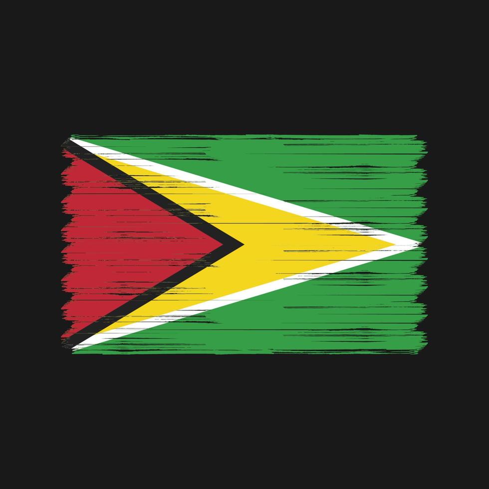 Guyana vlag borstel. nationale vlag vector