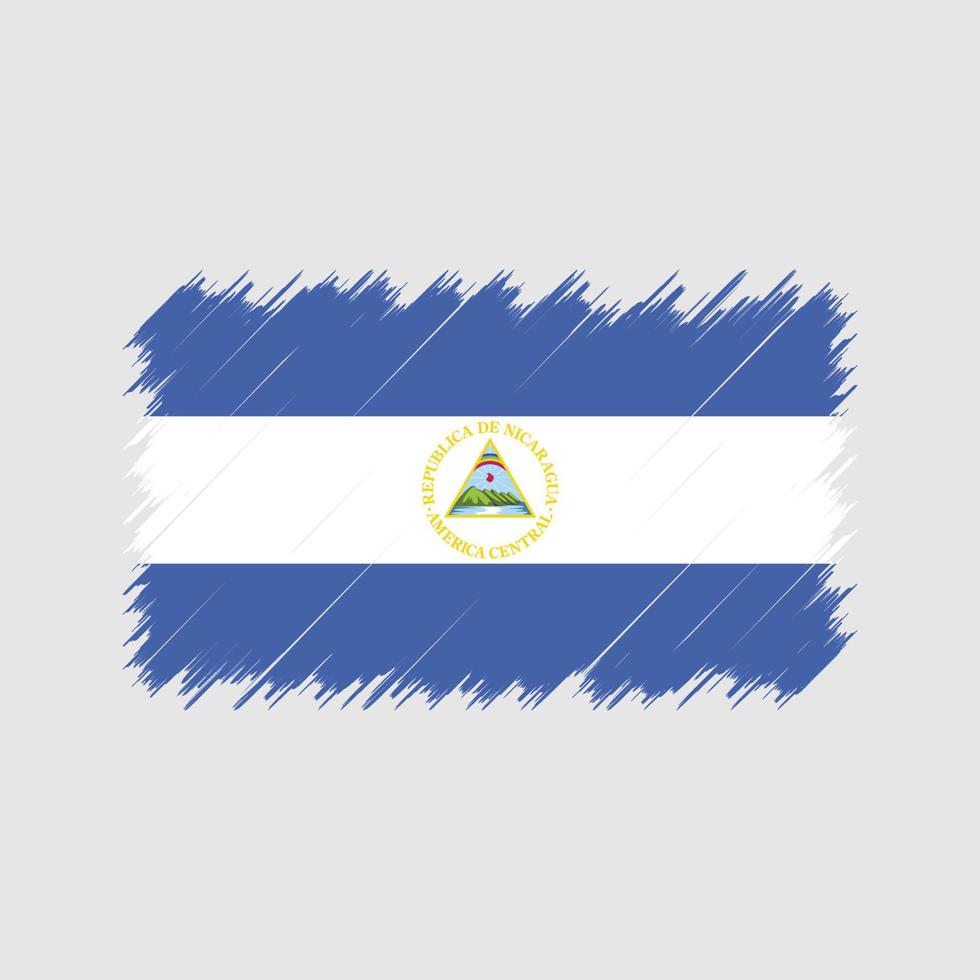 nicaragua vlag penseelstreken. nationale vlag vector