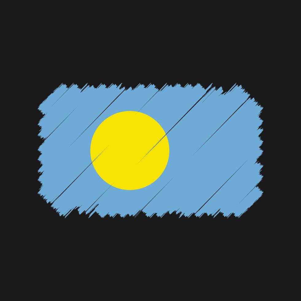 palau vlag borstel vector. nationale vlag vector