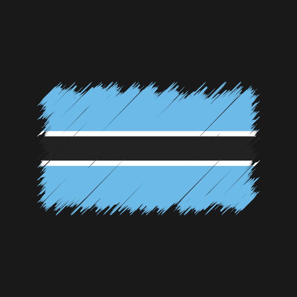 Botswana vlag penseelstreken. nationale vlag vector