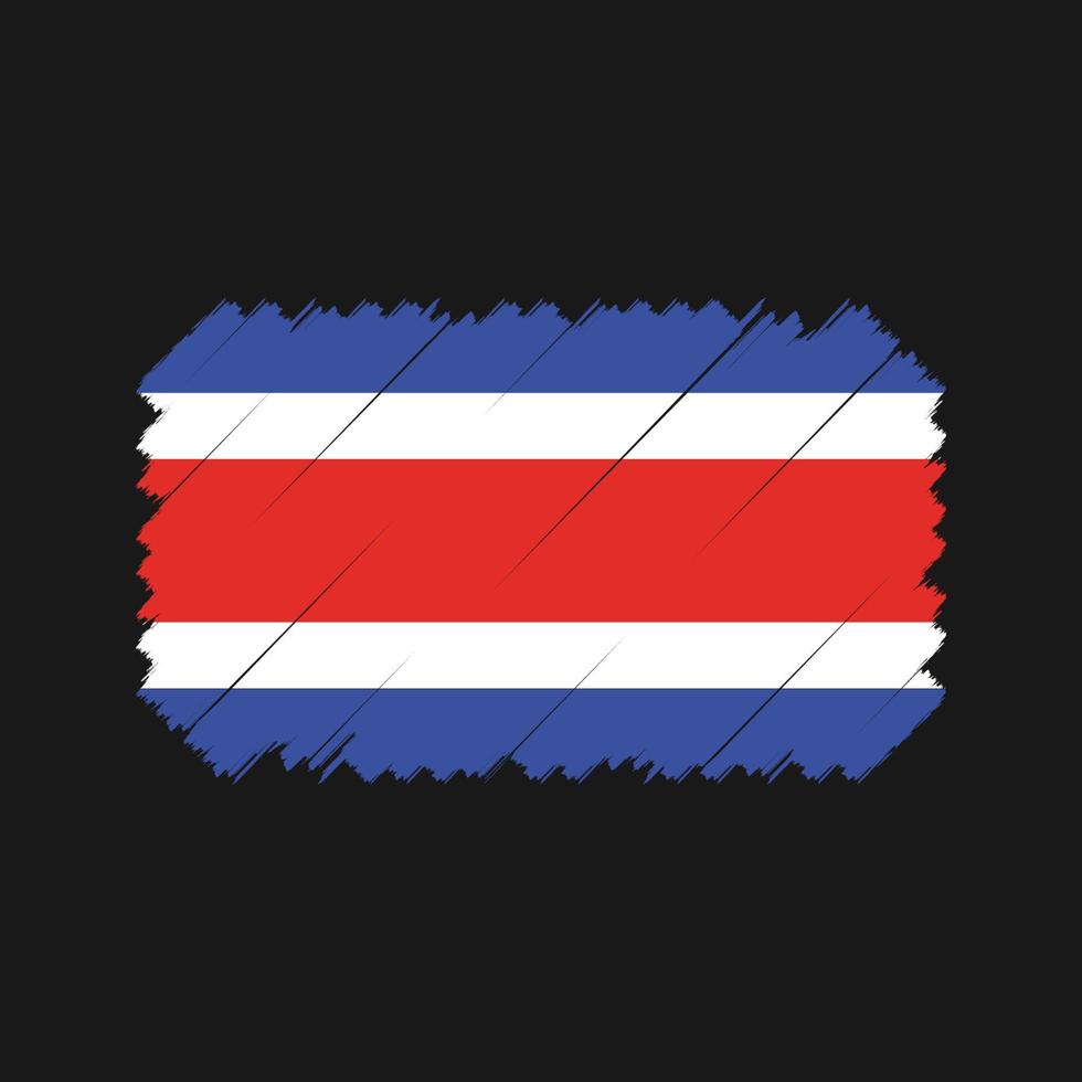 Costa Rica vlag borstel vector. nationale vlag vector