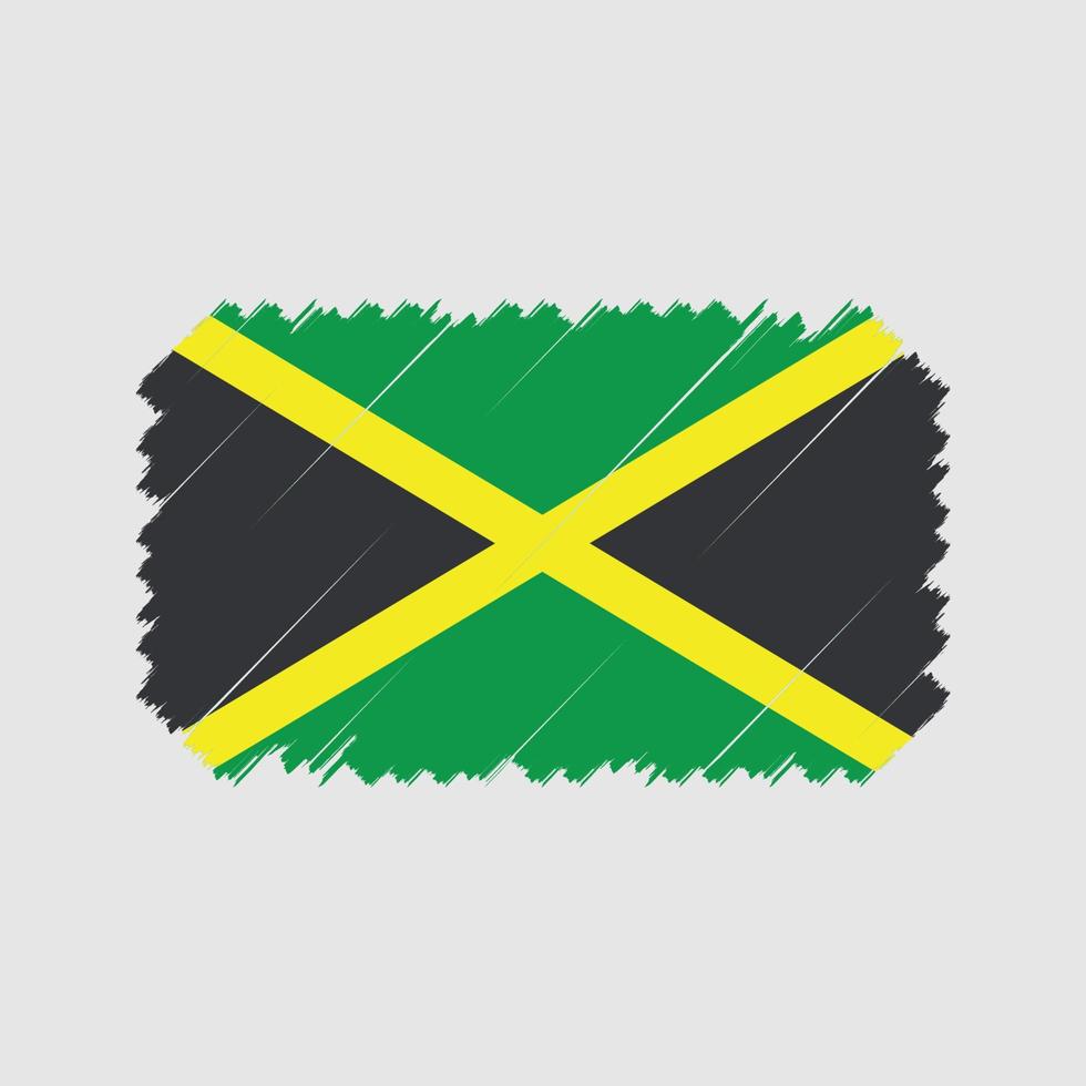 Jamaica vlag borstel vector. nationale vlag vector