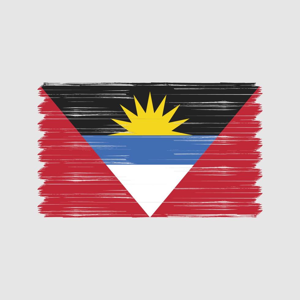 antigua en barbuda vlagborstel. nationale vlag vector