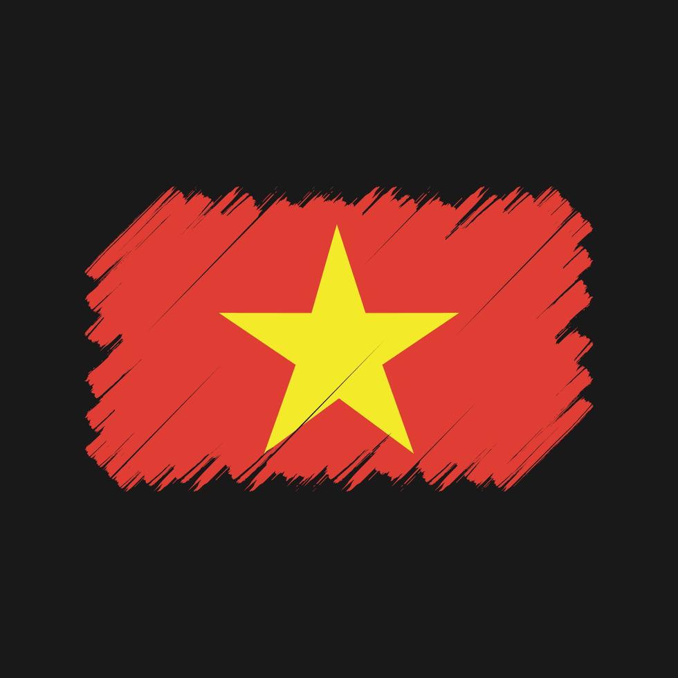 Vietnamese vlagborstel. nationale vlag vector