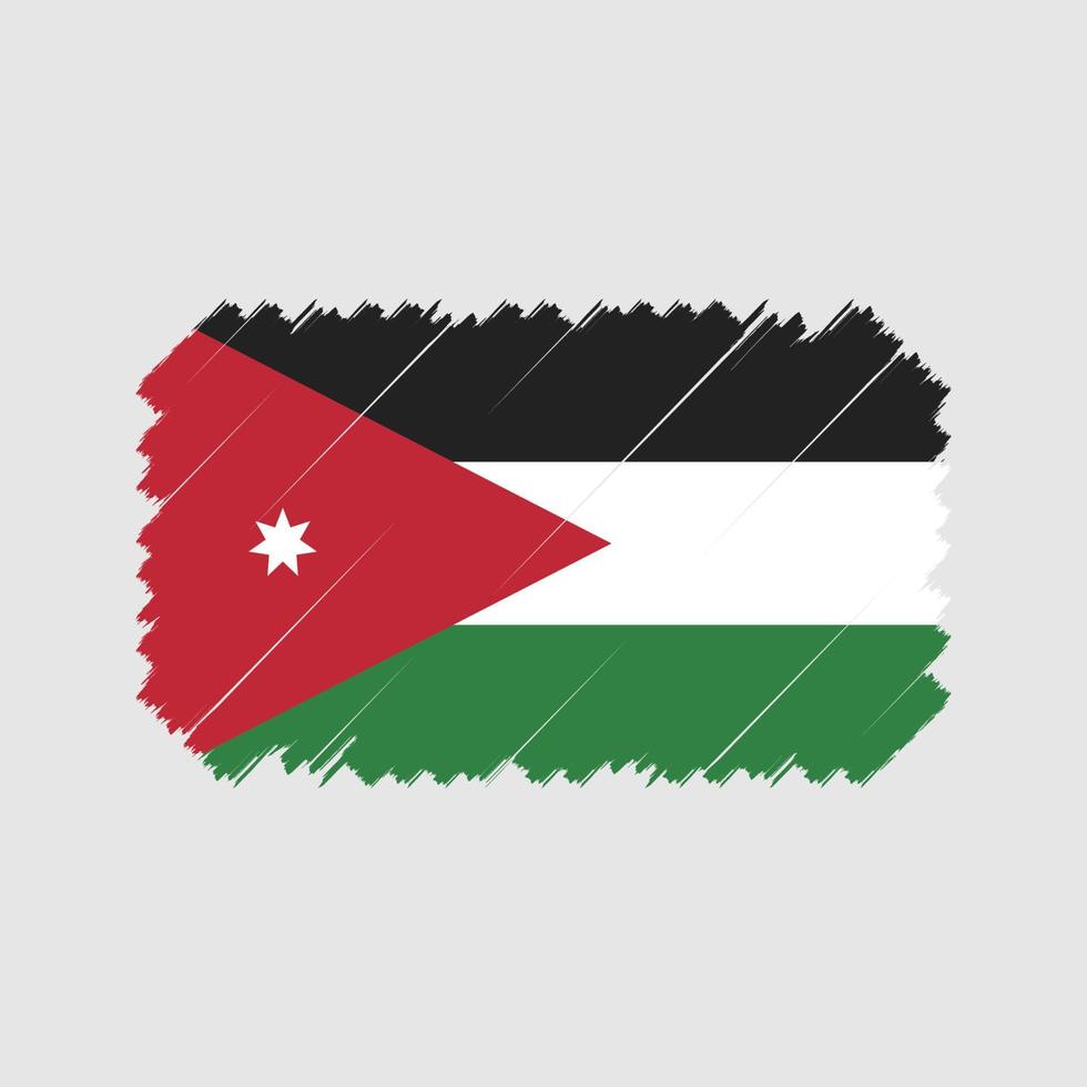 Jordan vlag borstel vector. nationale vlag vector