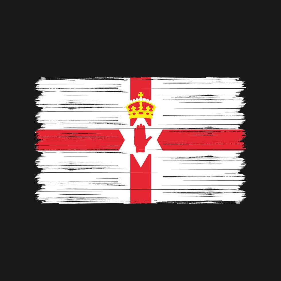 Noord-Ierland vlagborstel. nationale vlag vector