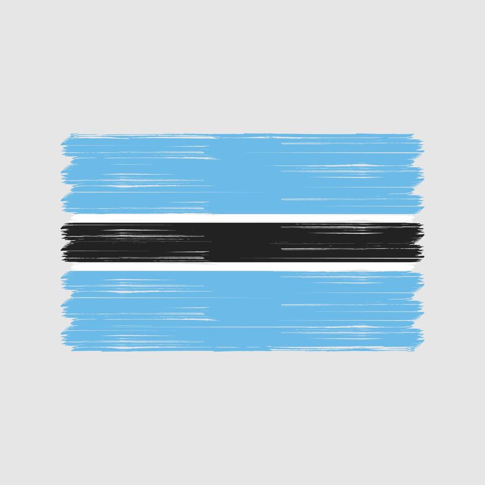 Botswana vlagborstel. nationale vlag vector