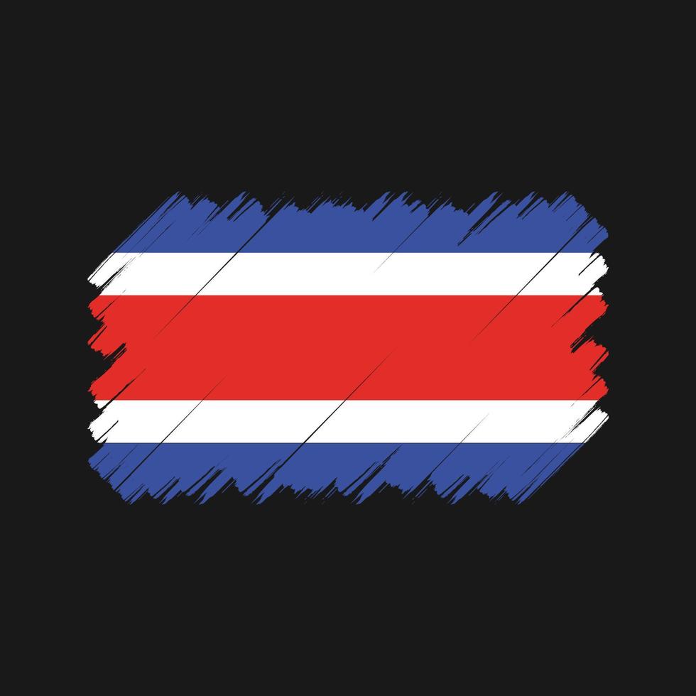 Costa Rica vlag borstel. nationale vlag vector