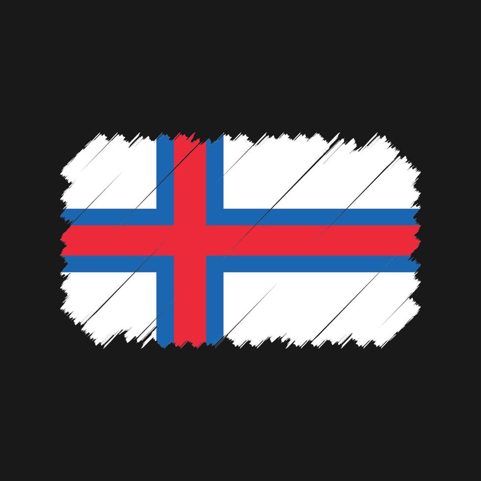 Faeröer vlag borstel vector. nationale vlag vector