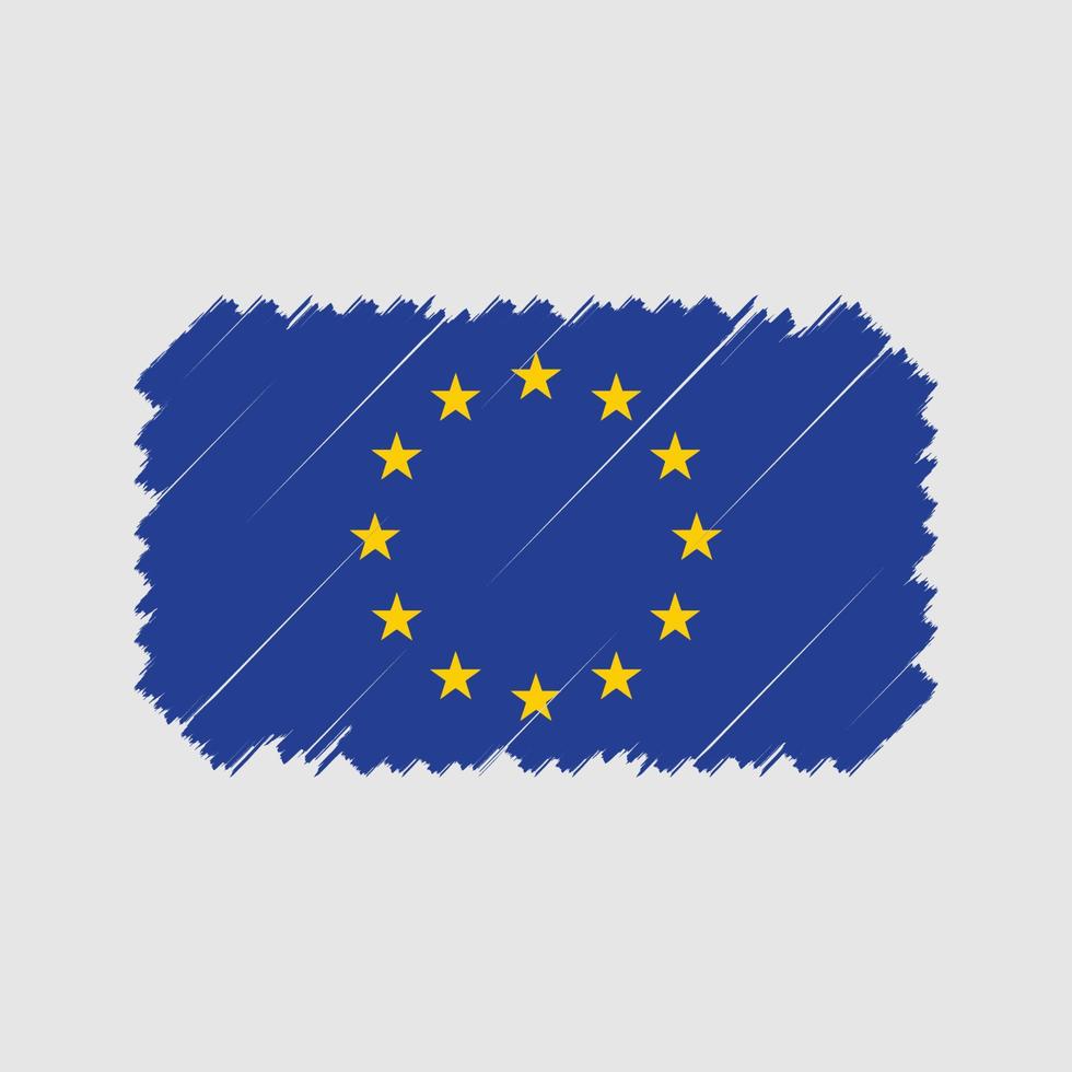 Europese vlag borstel vector. nationale vlag vector