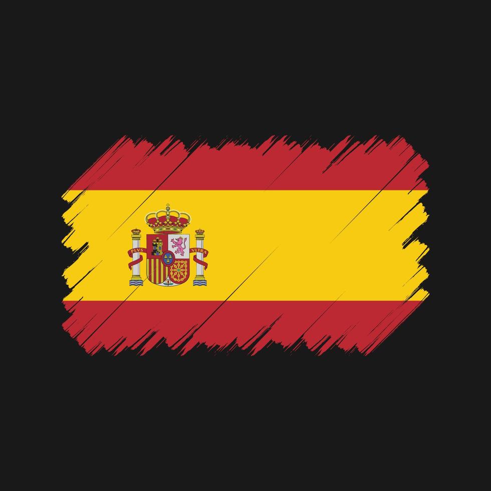 spanje vlag borstel. nationale vlag vector