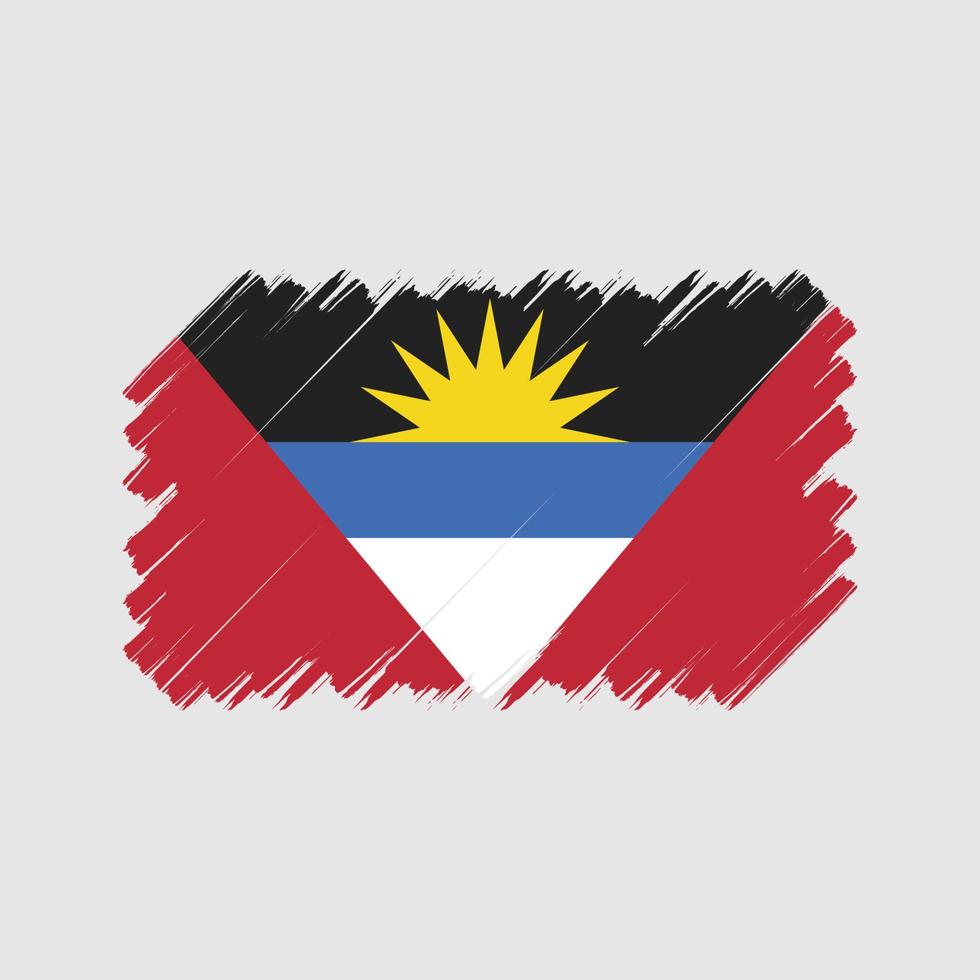 antigua en barbuda vlagborstel. nationale vlag vector