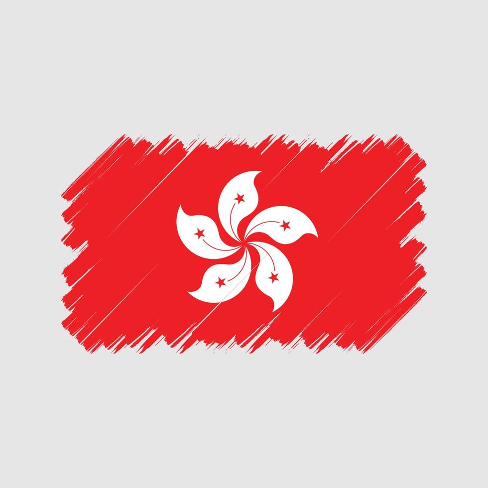 hong kong vlag borstel. nationale vlag vector