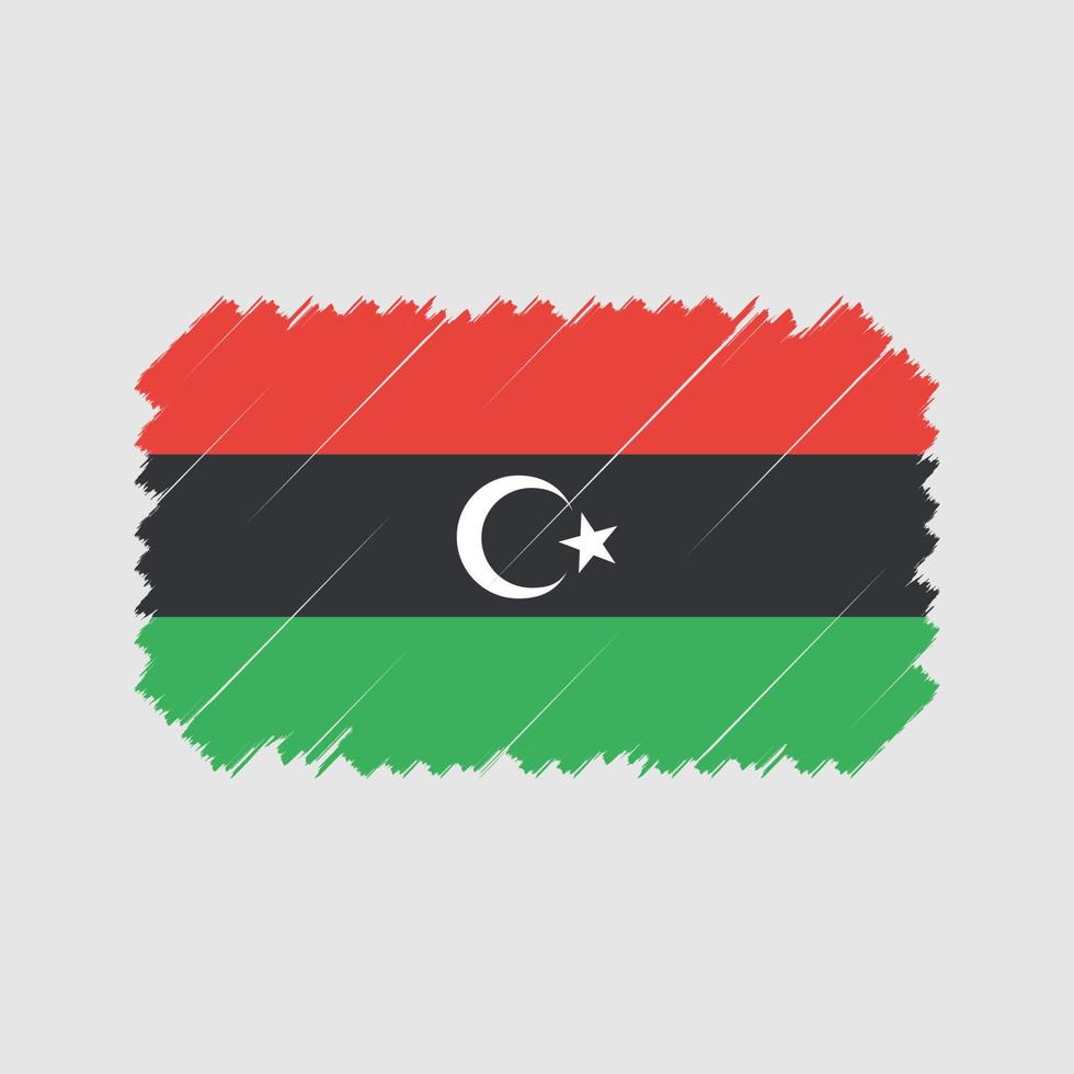 Libië vlag borstel vector. nationale vlag vector