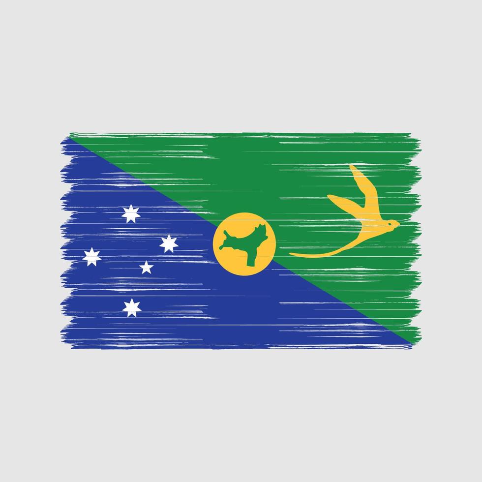 kerst eilanden vlag borstel. nationale vlag vector