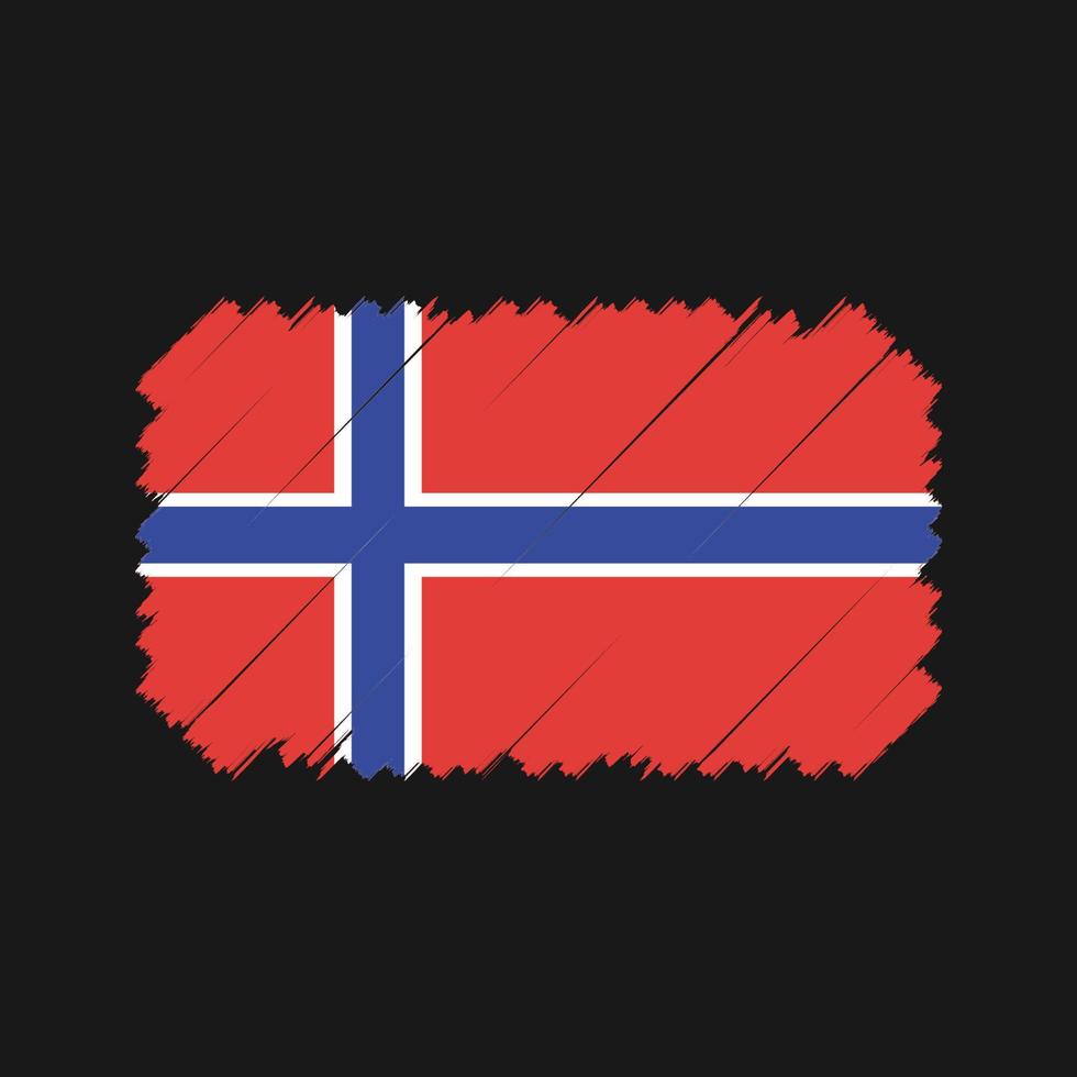 Noorwegen vlag borstel vector. nationale vlag vector