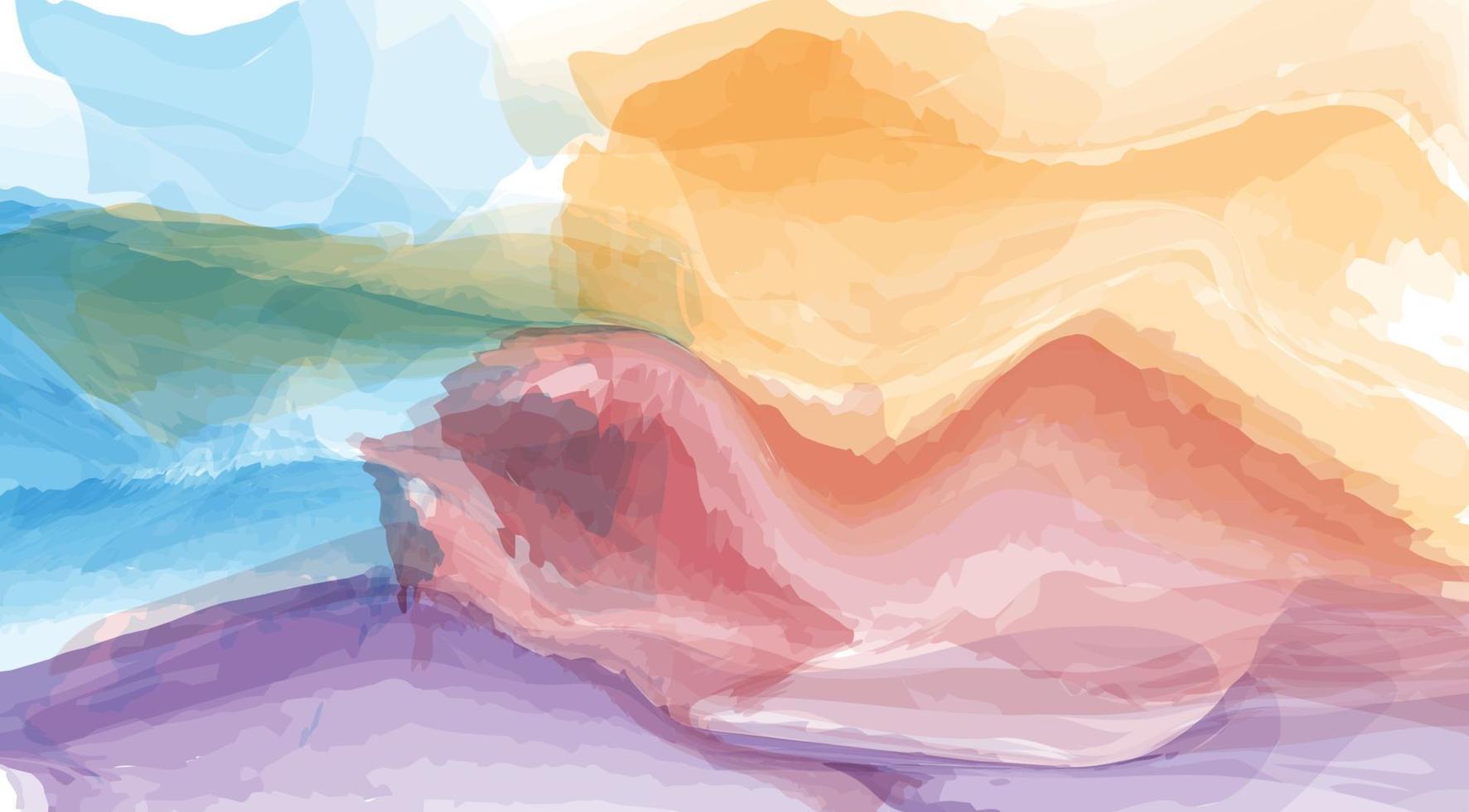 vrij abstract waterverf achtergrond met glad kleur vector