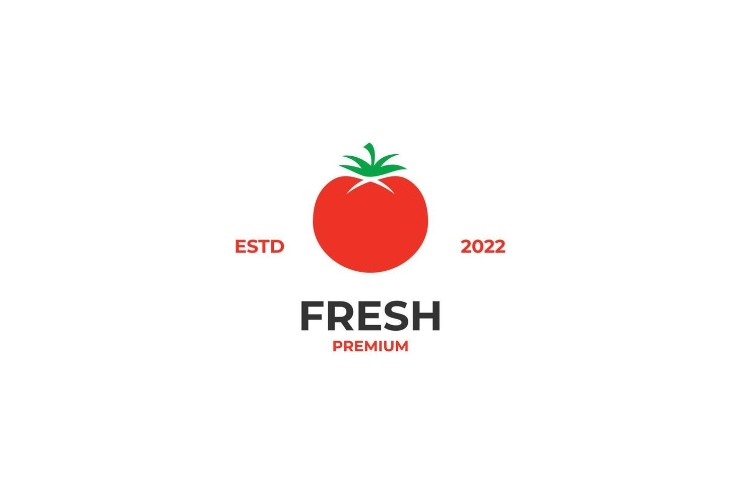 vlak vers tomaten logo icoon ontwerp vector illustratie idee