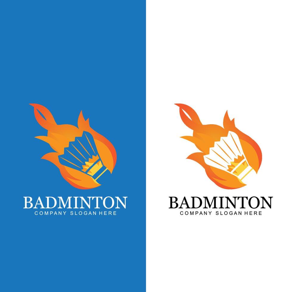 badminton logo pictogram vector, sporter, met behulp van racket, premium retro concept vector