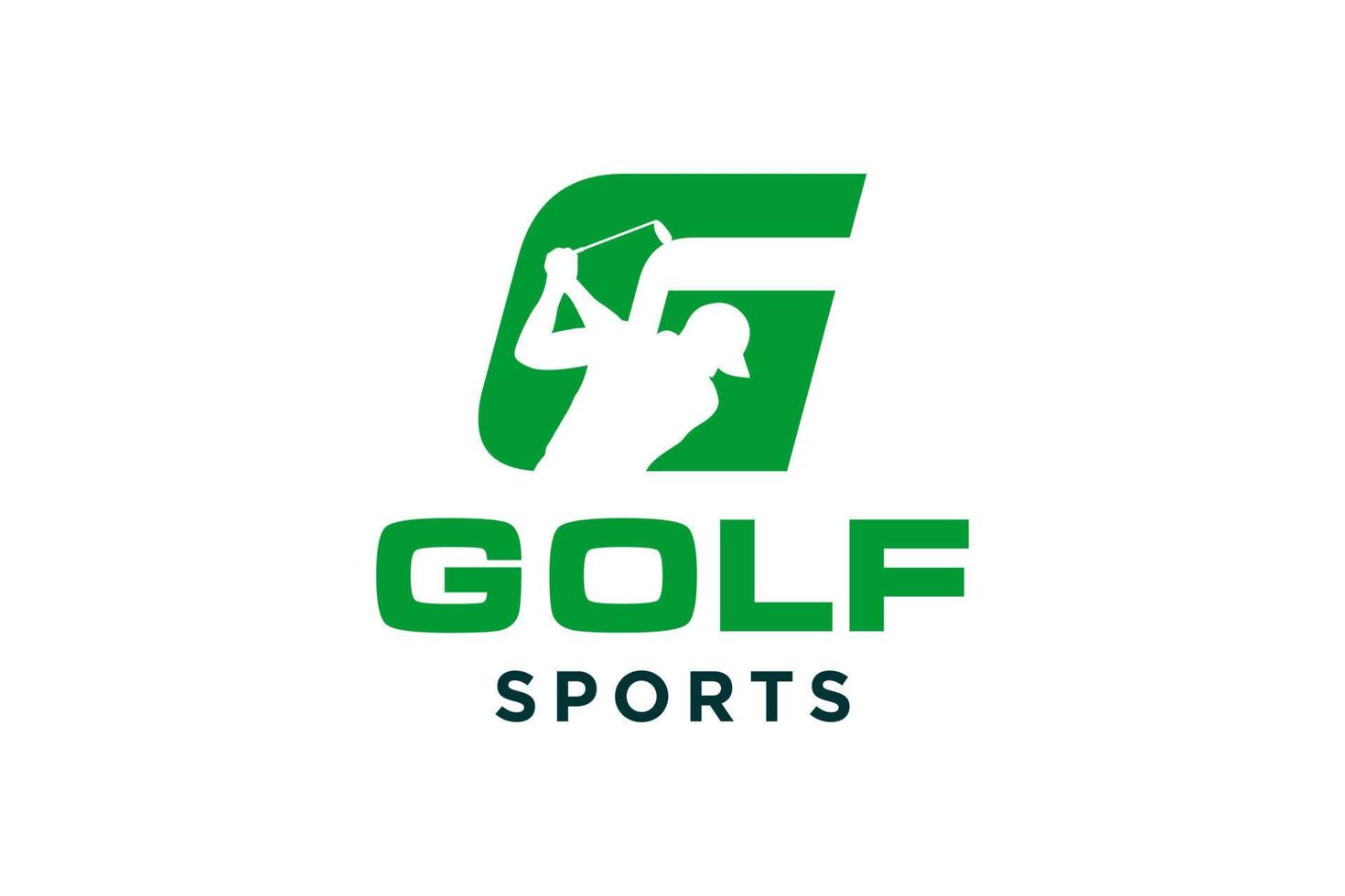alfabet letter pictogram logo g voor golf logo vector ontwerpsjabloon, vector label van golf, logo van golfkampioenschap, illustratie, creatief pictogram, ontwerpconcept
