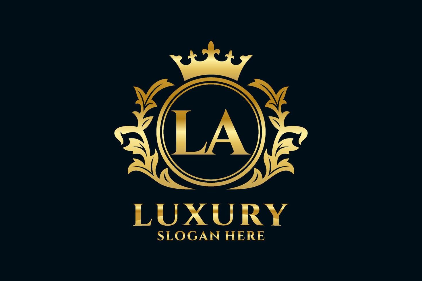 eerste la brief Koninklijk luxe logo sjabloon in vector kunst voor luxueus branding projecten en andere vector illustratie.