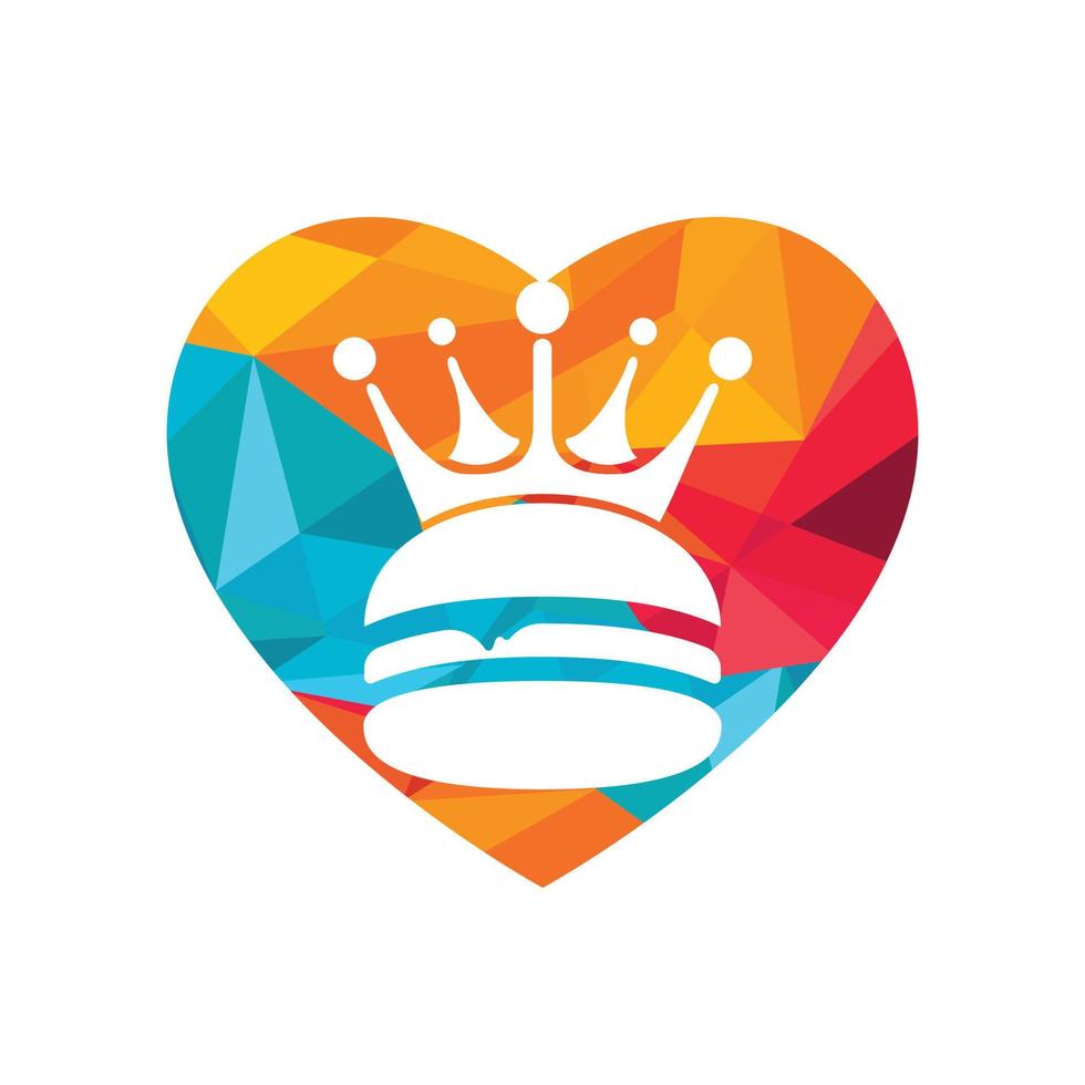 hamburger koning vector logo ontwerp.