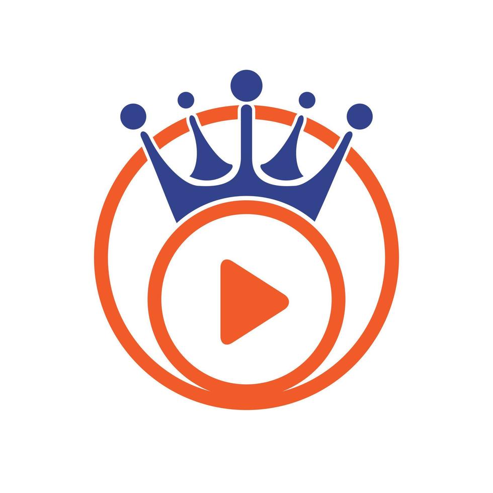 koning video vector logo ontwerp sjabloon.