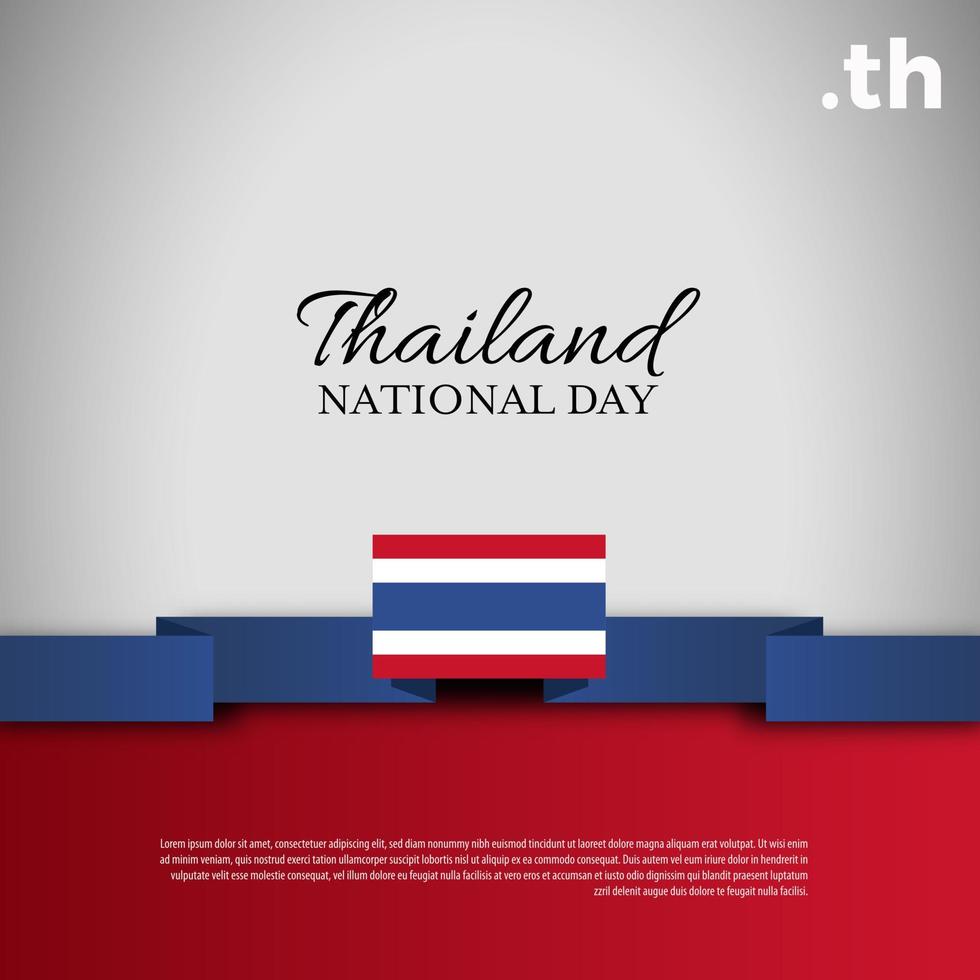 Thailand nationaal dag. banier, groet kaart, folder ontwerp. poster sjabloon ontwerp vector