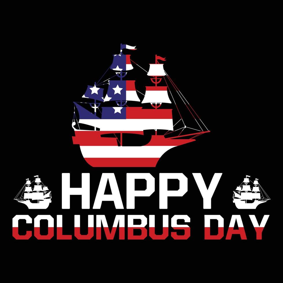 Columbus dag t overhemd ontwerp en vector