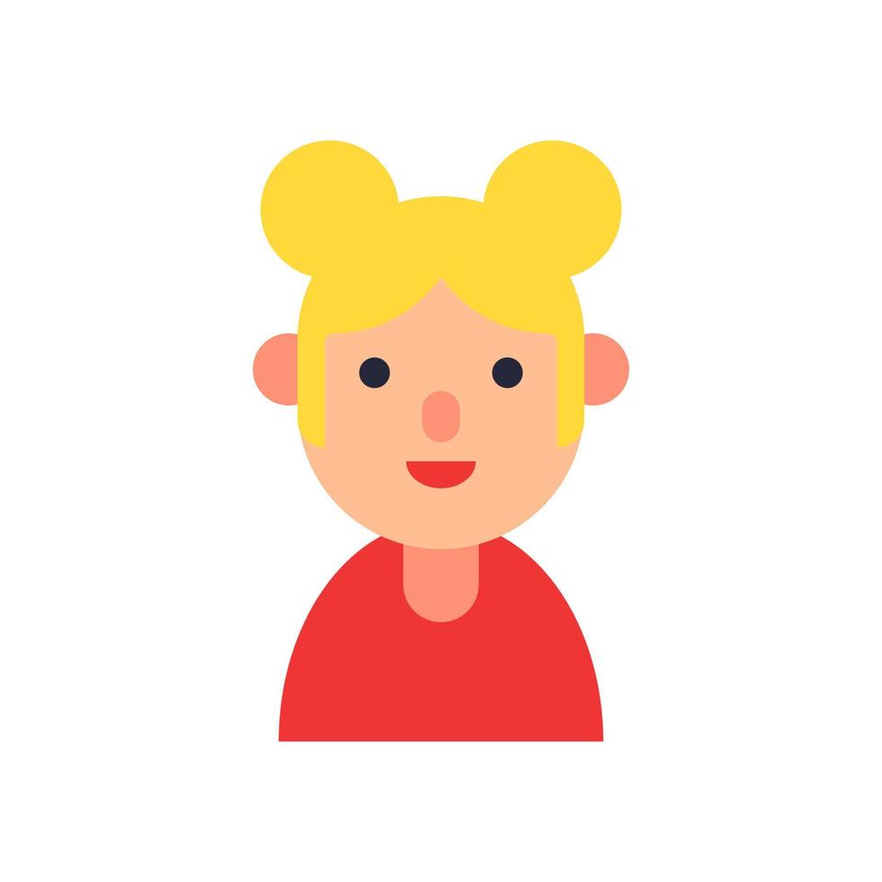 vector vlak illustratie voor web plaatsen, appjes, boeken, Lidwoord. kleur illustratie van jong vrouw met blond haar- en bundels. vlak avatar voor toepassingen