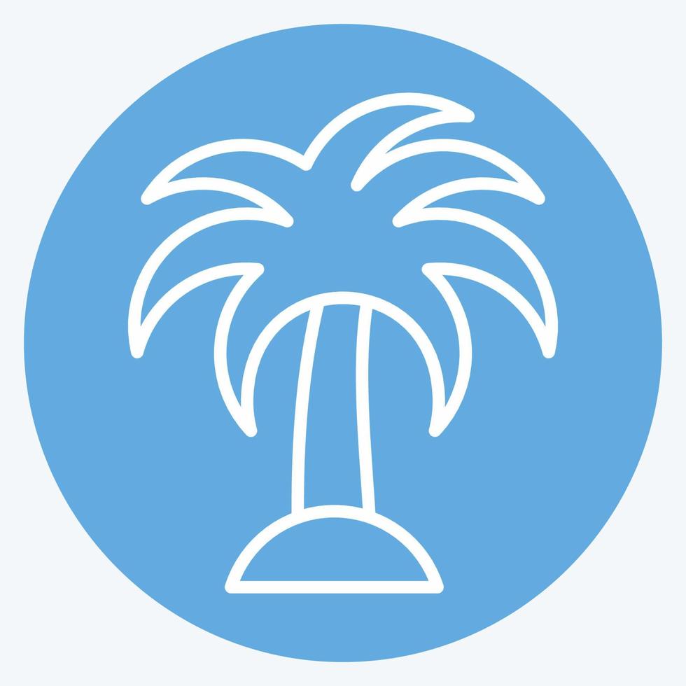 icoon palm. geschikt voor zomer symbool. blauw ogen stijl. gemakkelijk ontwerp bewerkbaar. ontwerp sjabloon vector. gemakkelijk illustratie vector