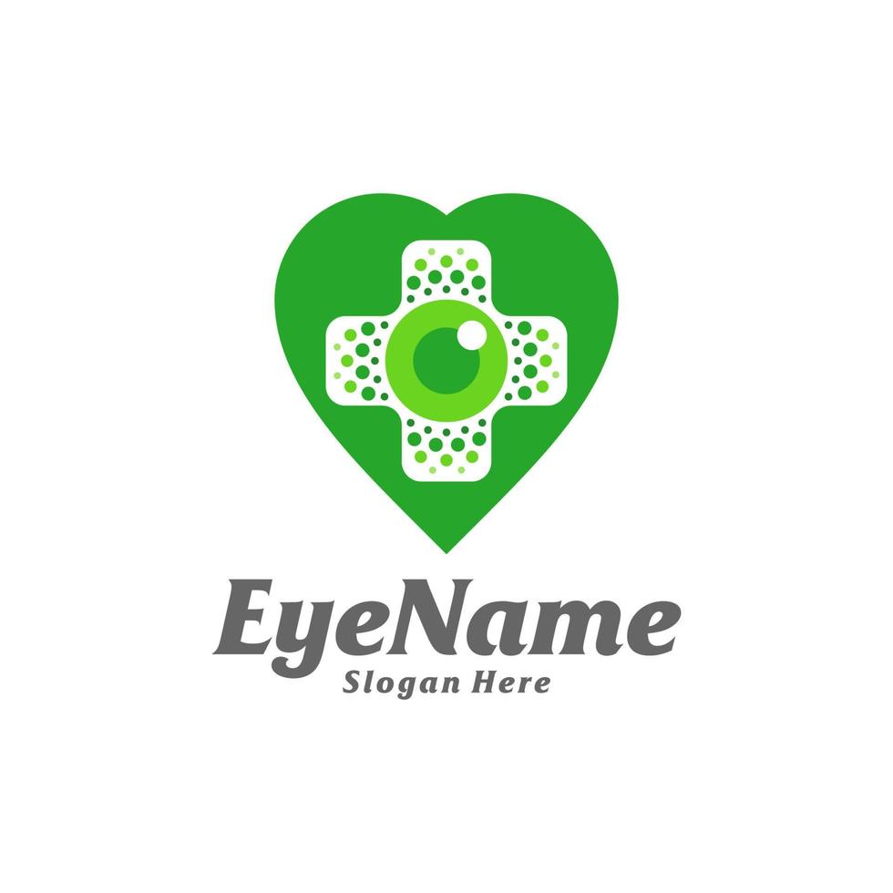 liefde oog logo ontwerp sjabloon. oog liefde logo concept vector. creatief icoon symbool vector