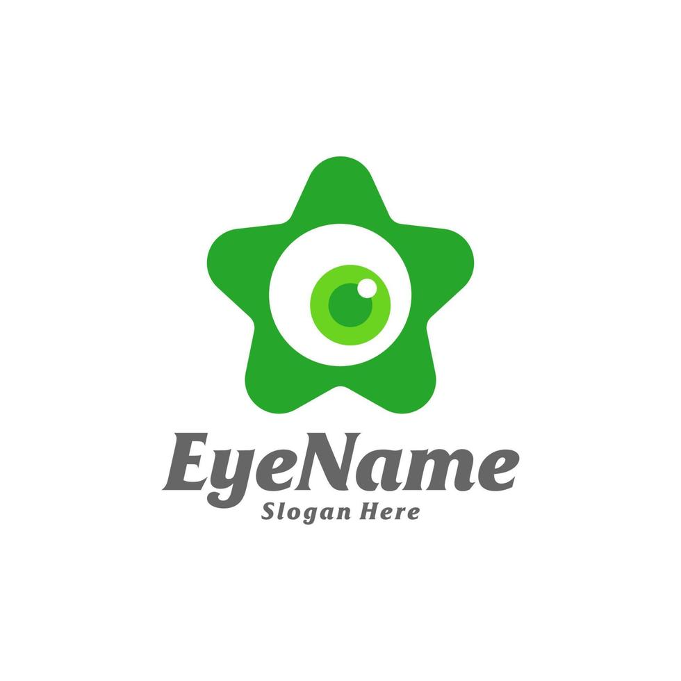 ster oog logo ontwerp sjabloon. oog ster logo concept vector. creatief icoon symbool vector