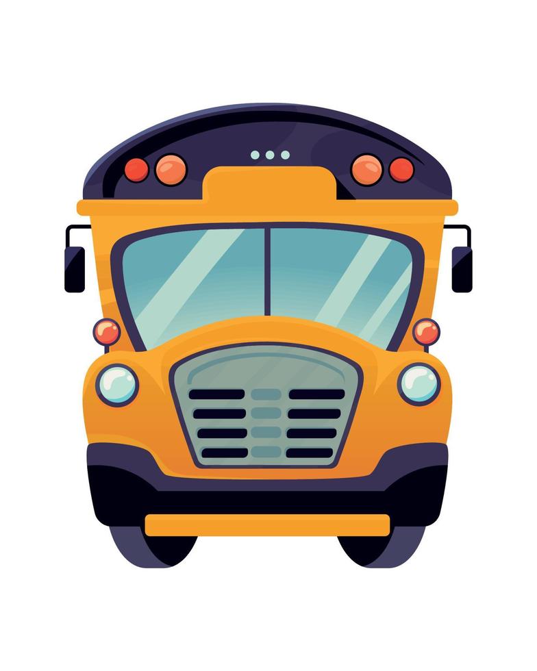 school- bus voorkant visie vector