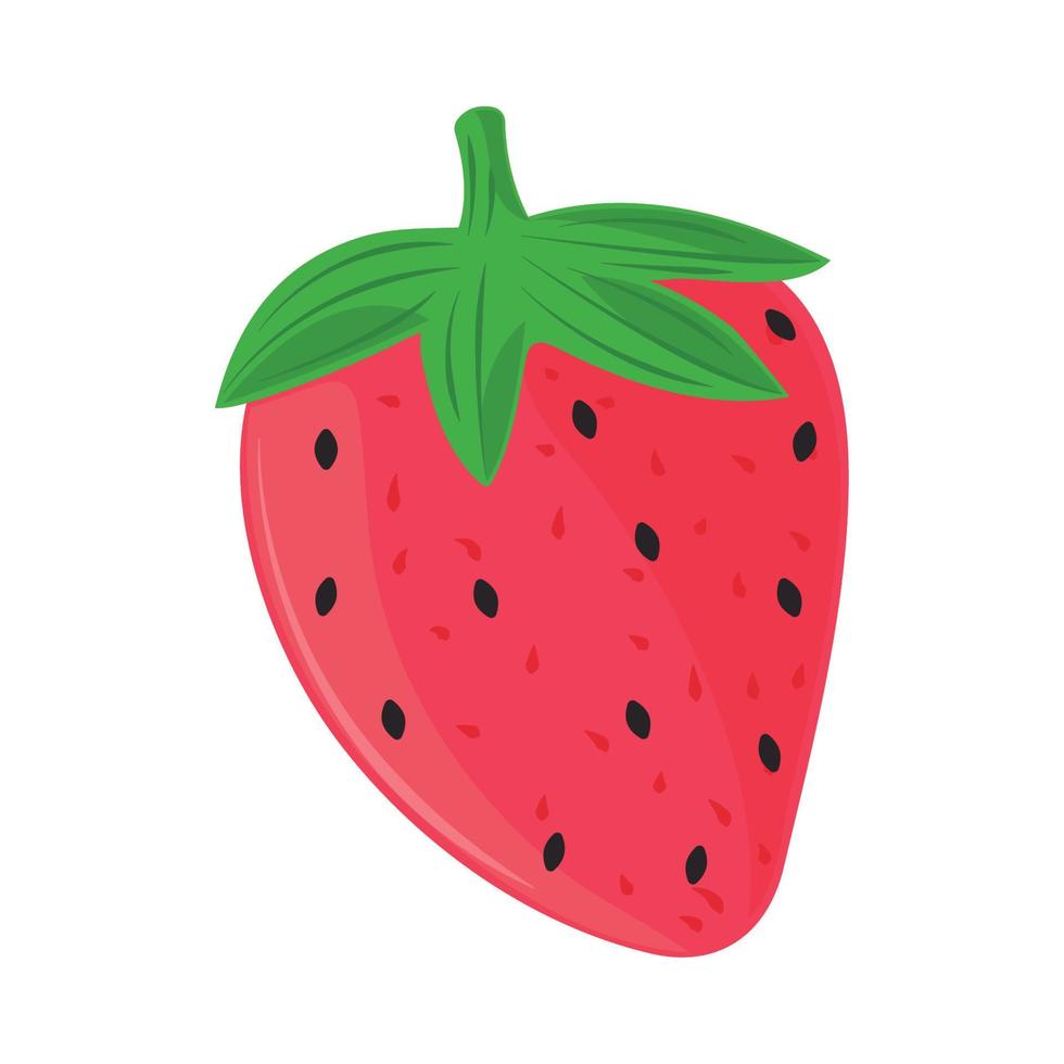 aardbei fruit icoon vector