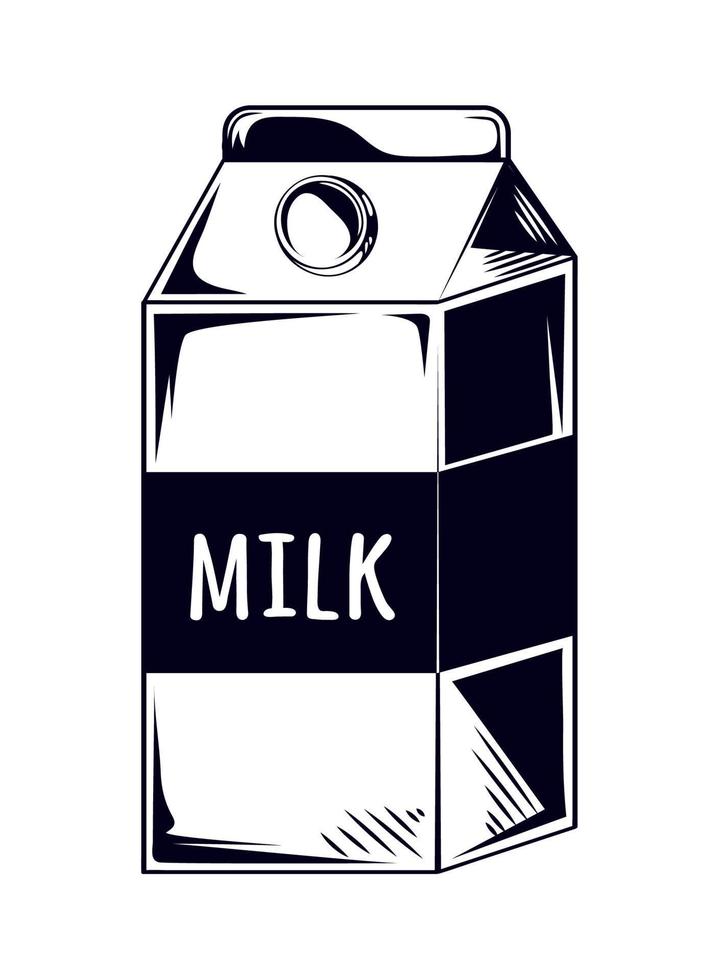 doos van melk vector